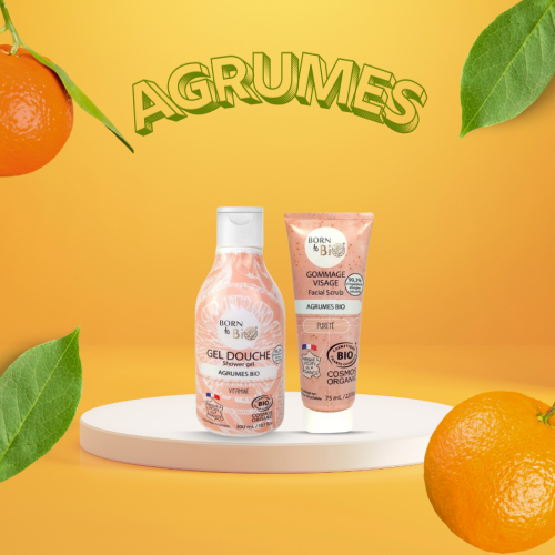 Coffret Gel Douche & Gommage Agrumes Bio