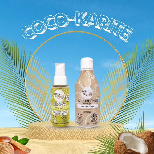 Coffret Gel Douche Miel Karité & Huile sèche Elixir sublimant Monoï Coco Bio