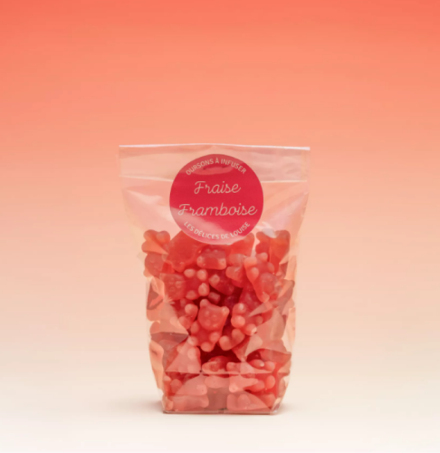 Oursons à infuser Fraise Framboise VEGAN – 90g