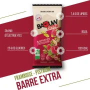 Barre énergétique Extra FRAMBOISE-PISTACHE – BAOUW 50g