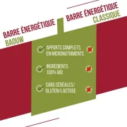 Barre énergétique Extra FRAMBOISE-PISTACHE – BAOUW 50g