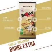 Barre énergétique Extra VANILLE-MACADAMIA – BAOUW 50g