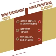 Barre énergétique Extra VANILLE-MACADAMIA – BAOUW 50g