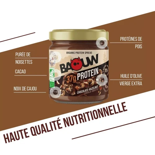 Pâte à tartiner protéiné CHOCOLAT NOISETTE – BAOUW 200g