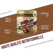 Pâte à tartiner protéinée CRUNCHY PRALINE-NOISETTE – BAOUW 200g