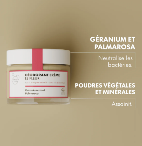 Déodorant crème le Fleuri BIO – Clémence & Vivien
