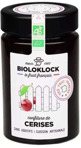 Confiture de Cerises Françaises Bio 230g – Bioloklock | Fruits Croquants & Saveur Authentique
