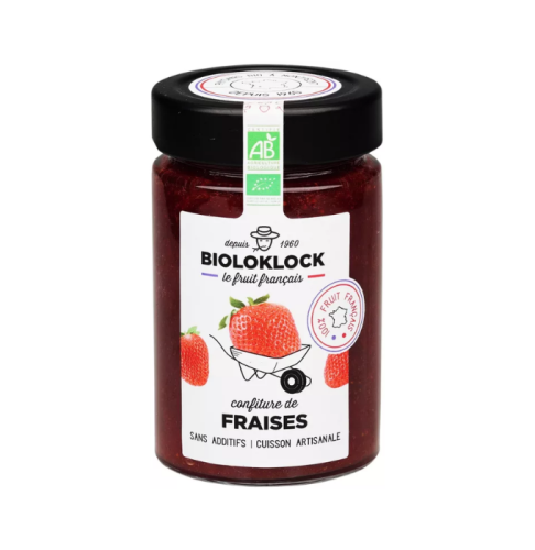 Confiture de Fraises Françaises Bio 230g – Bioloklock | Pur Fruit, Zéro Superflu