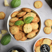 Apéro Cookies Salés Parmesan A.O.P. (Parmigiano Reggiano) & Basilic | Flavie&rsquo;s & Co