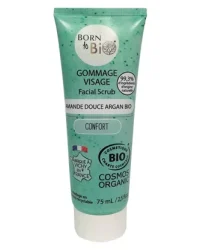 Gommage Visage Bio Amande Douce & Argan – Peaux Normales à Sèches – Born to Bio (75ml)