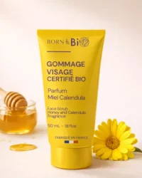 Gommage Visage Bio Parfum Miel & Calendula – Born to Bio (50ml)